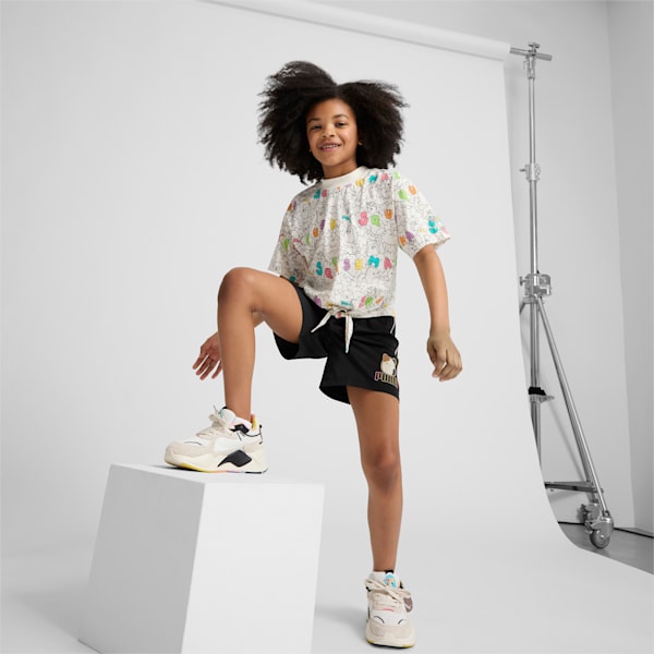 puma and x SQUISHMALLOWS Little Kids' AOP Tee, WARM WHITE, extralarge